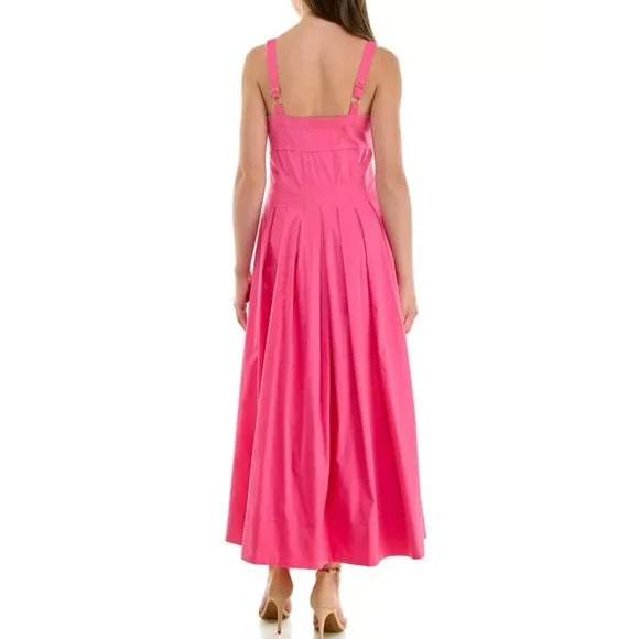 NWT Taylor Sleeveless Sweetheart Neckline A Line Midi Dress Women's 10 Pink - Picture 2 of 8